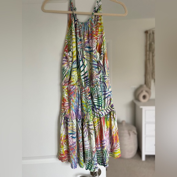 PARKER TROPICAL PRINT TIERED KEYHOLE DRESS - Picture 11 of 13